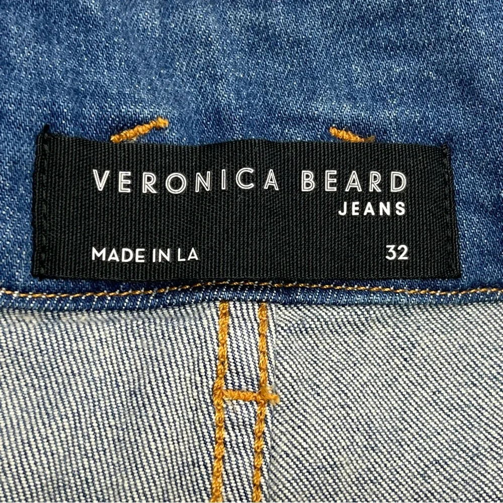 Veronica Beard Jeans Jaylen Short High Rise Womens Size 32 / 14 Blue‎ Denim NEW